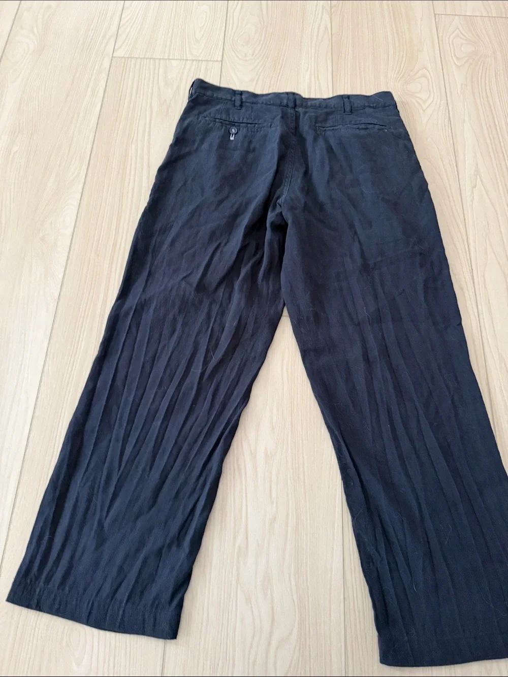 Comme des Garcons Black Relaxed Pleat Chinos